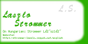 laszlo strommer business card